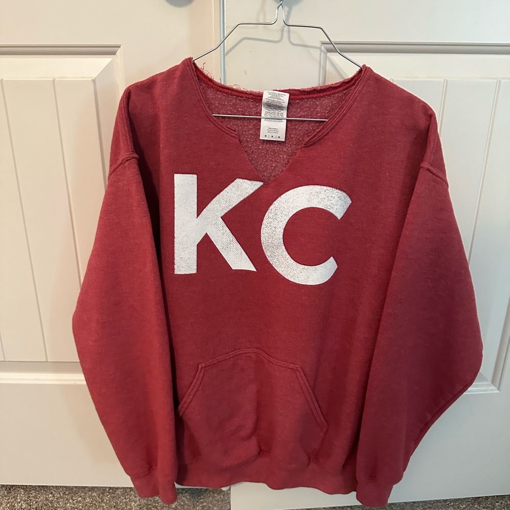Red KC sweatshirt, size medium
